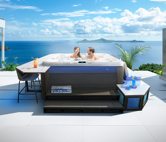 Calspas hot tub being used in a family setting - Winnipeg